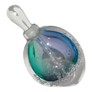 Buzz Blodgett Sea Foam Perfume Bottle - Art Glass - Sommerso - Signed