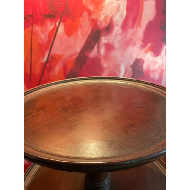 Antique Mahogany Dumb Waiter Silent Butler Three Tier Server For Sale In New York - Image 6 of 12