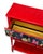 Coastal Solid Wood Console Table, Narrow Hallway Furniture, Red and Gold Palm Beach Tropical Decor For Sale - Image 3 of 11