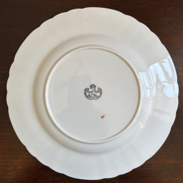 Vintage English Bone China Decorative Dessert Plate For Sale - Image 10 of 12