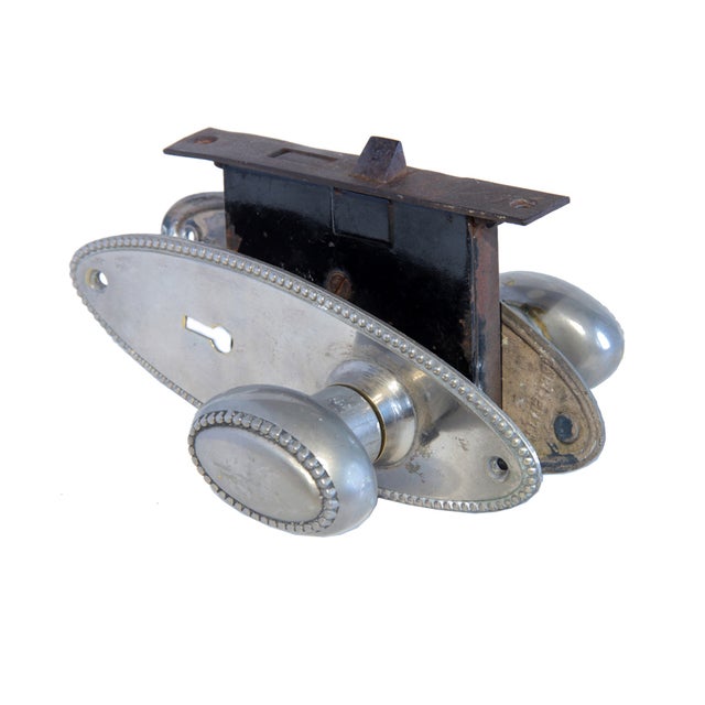 American Antique Chrome Door Knobs & Door Plates Chairish