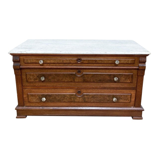 1940s Vintage Marble Top Dresser Chairish