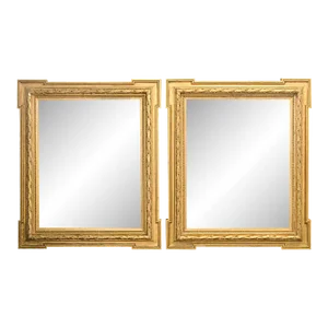 French 19th Century Carved Gilt Mirrors - A Pair