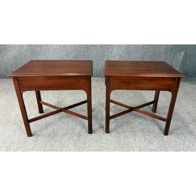 Pair of Link Taylor Mahogany End Tables For Sale - Image 4 of 12