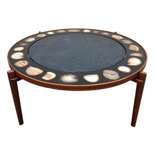 Vintage E8 Coffee Table in Agate and Stone from Heinz Lilienthal, 1960s For Sale