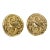 Boucles D'oreilles Clips Vintage Kalinger Paris - Résine Dorée Et Cristal, Signées