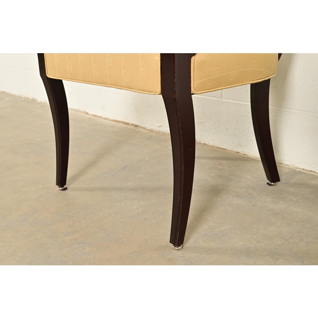 Barbara Barry for Baker Furniture Modern Regency Mahogany Armchairs, Pair For Sale - Image 9 of 14