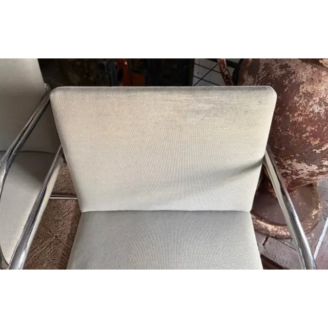 Mid Century Knoll International Brno Tubular Chrome Cantilever Chairs - Signed and Dated 1979 For Sale - Image 16 of 17