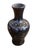 Vintage Oaxacan Barro Negro black etched vase with delicate white sgraffito floral motifs, leaves, and geometric banding....