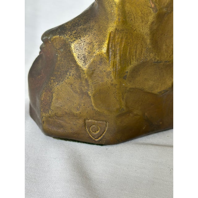 Indian Chief Bookends, Armor Bronze Co. – Early 20th Century Pair For Sale In Boston - Image 6 of 9
