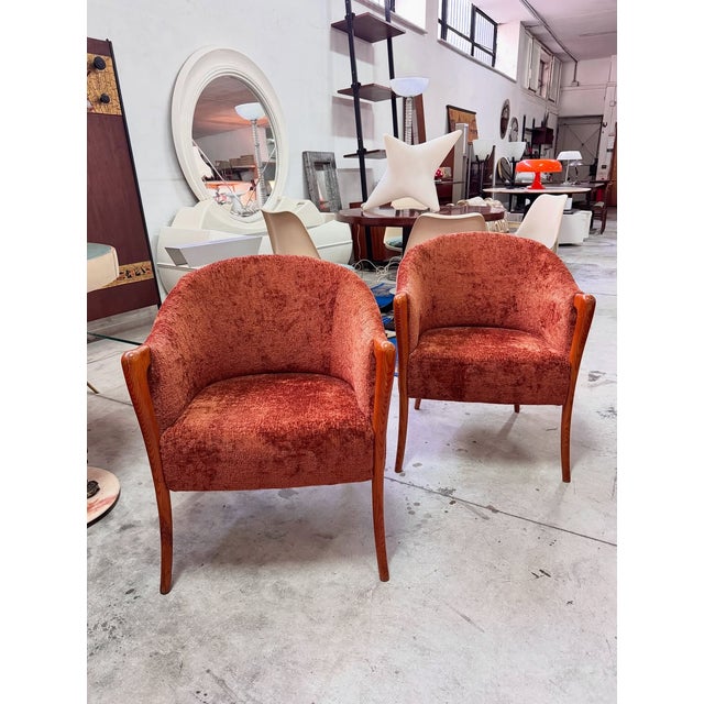 Italian Armchairs from Giorgetti, Early 1950s, Set of 2 For Sale - Image 9 of 9