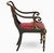 Early 19th Century Early 19th Century Danish Parcel Gilt and Black With Red Leather Upholstery Empire Arm Chair. French Style For Sale - Image 5 of 7