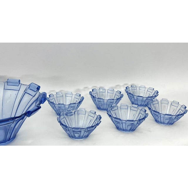 Art Deco Murano Glass Serving Bowl, Italy, 1930s, Set of 13 For Sale - Image 11 of 16