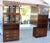 1970s Campaign Vintage Henredon Oak Wall Unit With Marble Counter and Mirrored Cabinets For Sale - Image 13 of 17