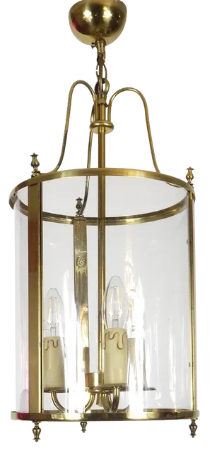 Vintage Brass & Glass Hollow Ceiling Lamp, 1960s
