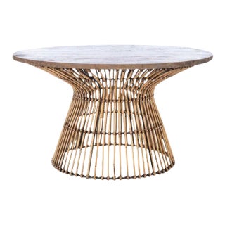 Safavieh Whent Round Coffee Table - Honey Brown Wash/Black For Sale