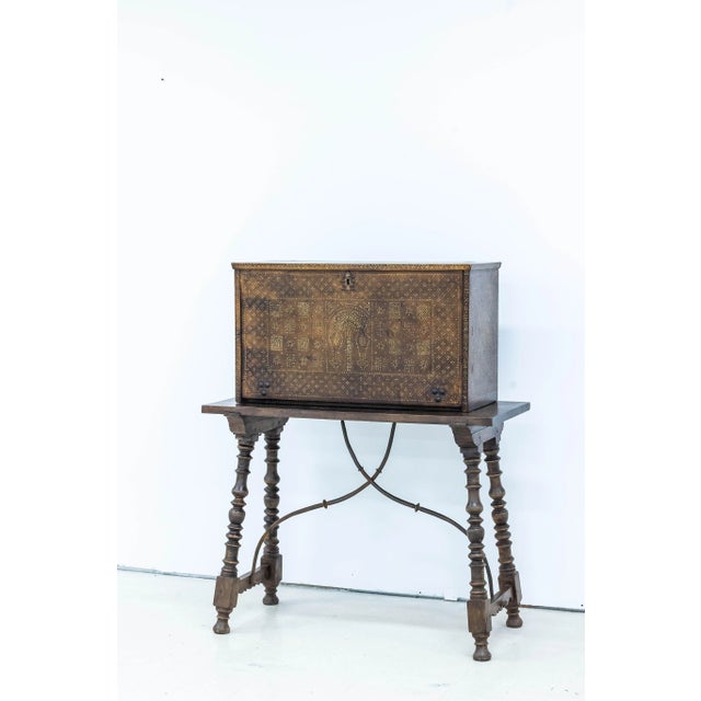 Spanish Inlaid 18th C Bargueño For Sale - Image 3 of 9