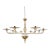 1980s Mid Century Modern Beige Murano Glass Chandelier For Sale