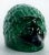 1950s 1950s Czech Bohemian Malachite Glass Hedgehog Paperweight Figurine For Sale - Image 5 of 5