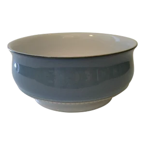 Late 20th Century Round Pedestaled Vegetable Bowl Castile by Denby