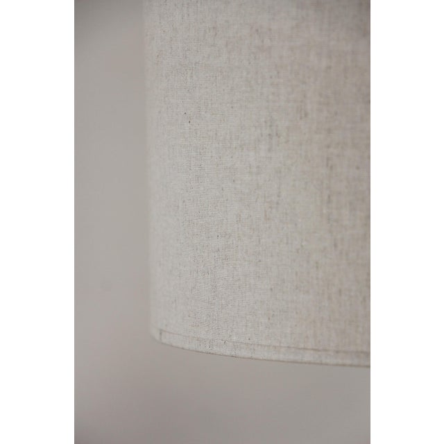 Brown Vintage Scandinavian Light Fixture in Teak, Chrome-Plated Metal and Cotton, 1960s For Sale - Image 8 of 14