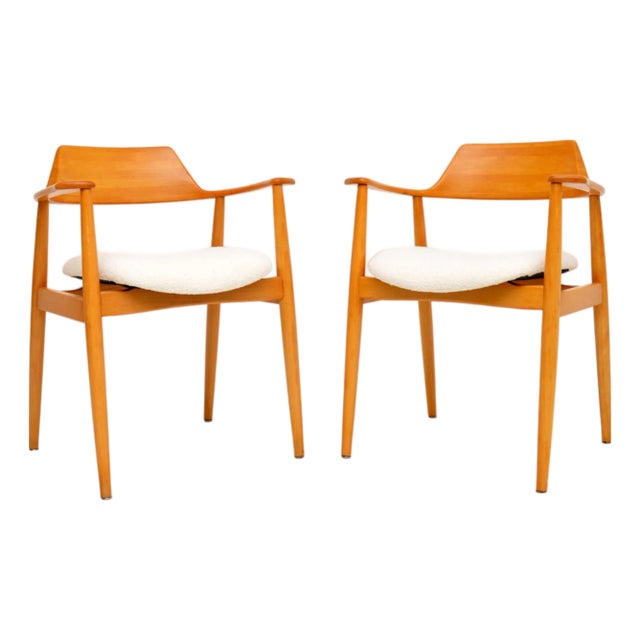 Danish Cherrywood Armchairs, 1960s, Set of 2 For Sale