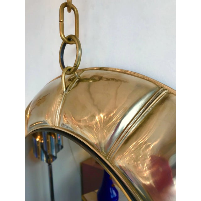 Mirror brass hanging by chain. Limited edition of 10 exemplary. The shipping price is for Air Freight, door to door, wood...
