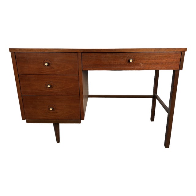 Mid-Century Walnut and Formica Top Writing Desk For Sale