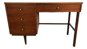 Mid-Century Walnut and Formica Top Writing Desk