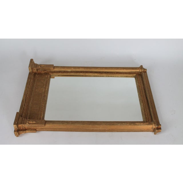 Vintage Neoclassical Empire-Style Rectangular Wall Mirror For Sale In Milwaukee - Image 6 of 13