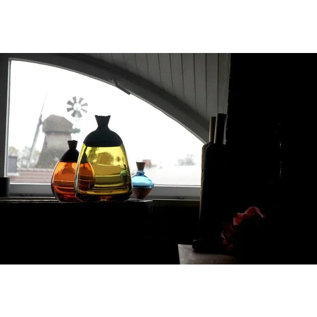 Glass Jade and Marble Terra Stacking Vase by Pia Wüstenberg For Sale - Image 7 of 11