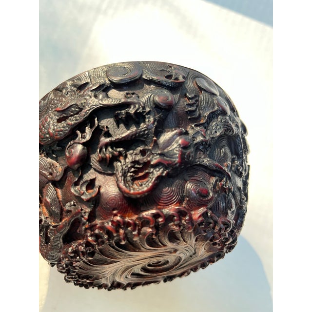 Chinese Carved Bowl For Sale - Image 4 of 6