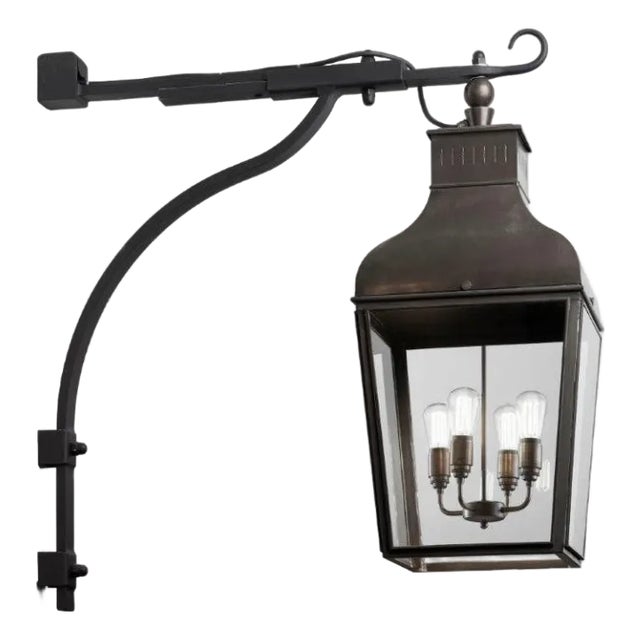 Tekna Montrose Wall Light Large With Dark Bronze Finish and Clear Glass For Sale