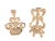 A dramatic coordinating pair of vintage Rococo Revival candlesticks featuring elaborate scrolling acanthus foliage,...