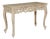 Rococo Style Painted Console Table with Carved Apron and Distressed Finish For Sale