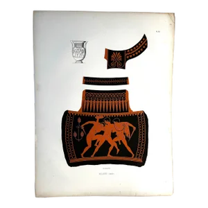 19th Century Des Vergers Greek Krater Original Print