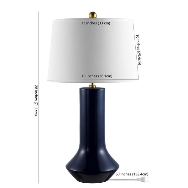 Not Yet Made - Made To Order Safavieh Wells Ceramic Table Lamp - Navy Blue For Sale - Image 5 of 6