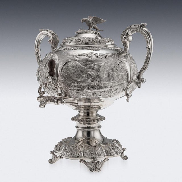 Antique William IV Silver Hot Water Kettle or Samovar, London, 1837 For Sale - Image 3 of 18