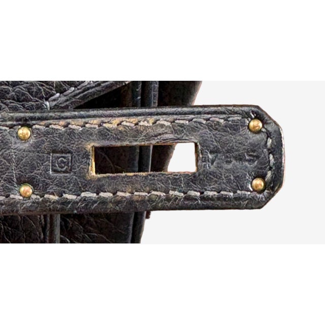 Hermès, Birkin Retourne 35, Taurillon Clemence Leather, Gold Hardware, France, 2003 For Sale - Image 11 of 16