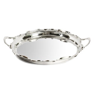 Victorian Silver Plated Tray from Walker & Hall, 1880 For Sale