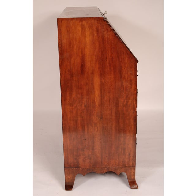 Early 19th Century Early 19th Century American Federal Cherry Wood Slant Top Desk For Sale - Image 5 of 16