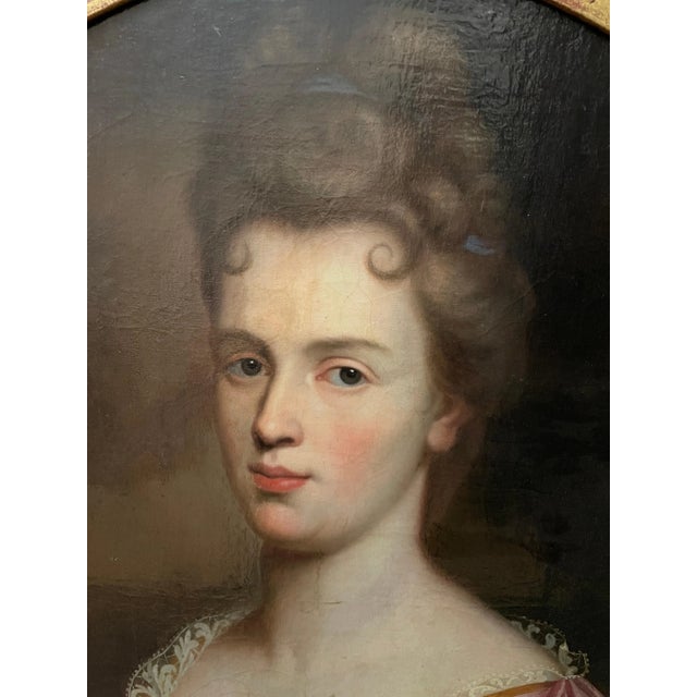 Realism 18th Century Portrait of a Young Lady, 18th Century For Sale - Image 3 of 5