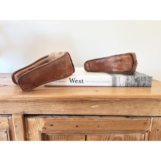 Farmhouse Vintage Western Horse Saddle Stirrups, a Pair For Sale - Image 3 of 9