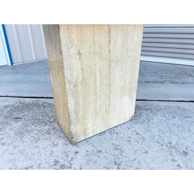 1970s Mid Century Travertine Console Table For Sale - Image 10 of 11