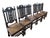 Set of Six Antique Jacobean Revival Carved Oak Barley Twist Rush Seat Dining Chairs, C. 1900 For Sale