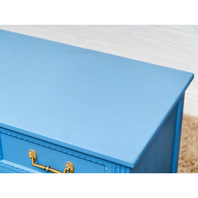 Mid 20th Century Henredon Château Sky Blue Hollywood Regency Dresser For Sale - Image 11 of 12