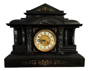 Large Antique Marble Mantle Clock, 1890
