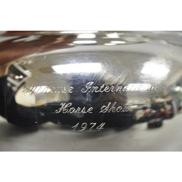 Vintage WMA Rogers Silver Plated Award Water Pitcher Engraved "Syracuse International Horse Show 1974". Circa Mid 20th...