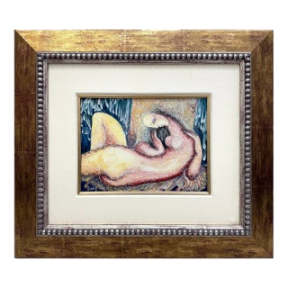 Gevorg Yeghiazarian, the Nude Series (Framed Original Painting on Board) For Sale