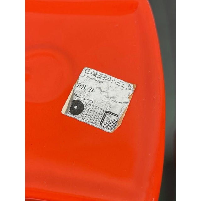 Orange Ceramic Vase by Franco Bettonica for Gabbianelli, Italy, 1970s, Set of 2 For Sale - Image 14 of 15